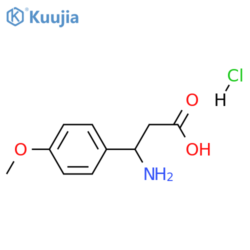 3-amino-3-(4-methoxyphenyl)propanoic acid hydrochloride structure
