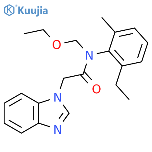 2-(1H-1,3-benzodiazol-1-yl)-N-(ethoxymethyl)-N-(2-ethyl-6-methylphenyl)acetamide structure