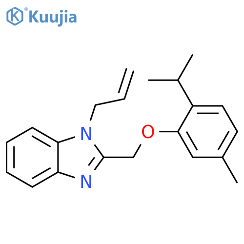 2-{[5-methyl-2-(propan-2-yl)phenoxy]methyl}-1-(prop-2-en-1-yl)-1H-1,3-benzodiazole structure
