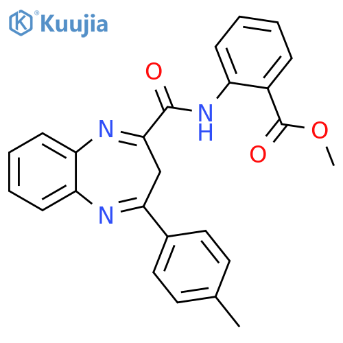 Benzoic acid,2-[[[4-(4-methylphenyl)-3H-1,5-benzodiazepin-2-yl]carbonyl]amino]-,methyl ester structure