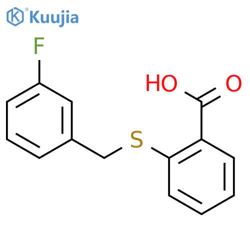 2-(3-Fluorobenzylthio)benzoicacid structure