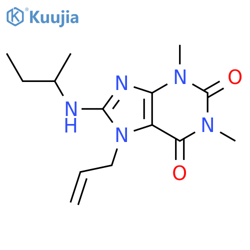 8-(butan-2-yl)amino-1,3-dimethyl-7-(prop-2-en-1-yl)-2,3,6,7-tetrahydro-1H-purine-2,6-dione structure