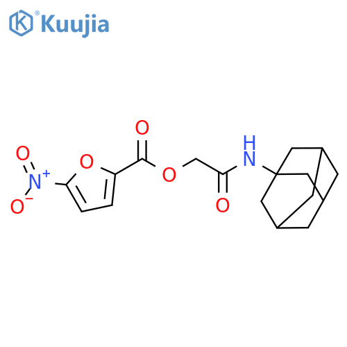 (adamantan-1-yl)carbamoylmethyl 5-nitrofuran-2-carboxylate structure