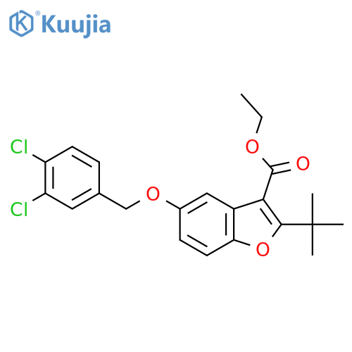 Ethyl 2-tert-butyl-5-[(3,4-dichlorophenyl)methoxy]-1-benzofuran-3-carboxylate structure