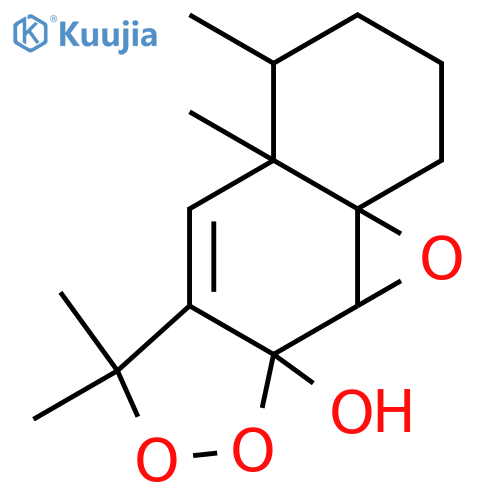 8,11-Epidioxy-9,10-epoxy-6-eremophilen-8-ol; (8βOH,9α,10α)-form structure