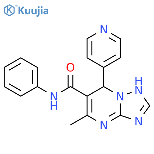 5-methyl-N-phenyl-7-(pyridin-4-yl)-4H,7H-1,2,4triazolo1,5-apyrimidine-6-carboxamide structure