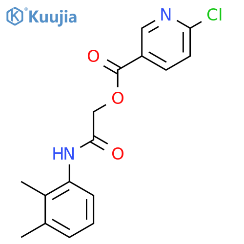 [(2,3-Dimethylphenyl)carbamoyl]methyl 6-chloropyridine-3-carboxylate structure