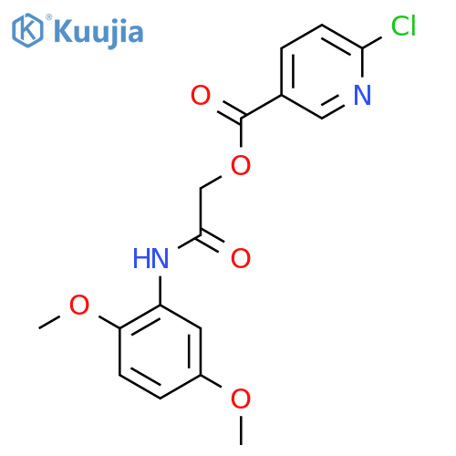 [(2,5-Dimethoxyphenyl)carbamoyl]methyl 6-chloropyridine-3-carboxylate structure