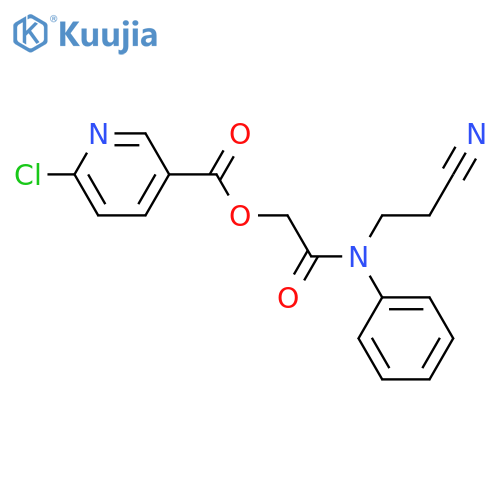 [(2-Cyanoethyl)(phenyl)carbamoyl]methyl 6-chloropyridine-3-carboxylate structure