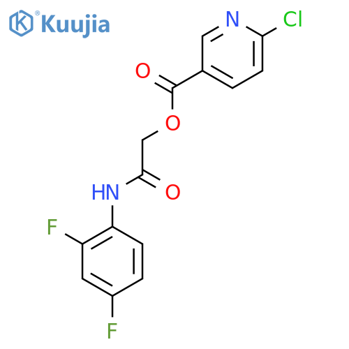 [(2,4-Difluorophenyl)carbamoyl]methyl 6-chloropyridine-3-carboxylate structure