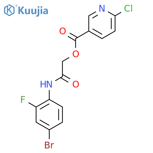 [(4-Bromo-2-fluorophenyl)carbamoyl]methyl 6-chloropyridine-3-carboxylate structure
