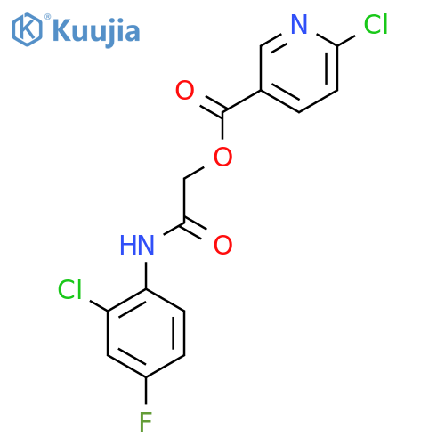 [(2-Chloro-4-fluorophenyl)carbamoyl]methyl 6-chloropyridine-3-carboxylate structure