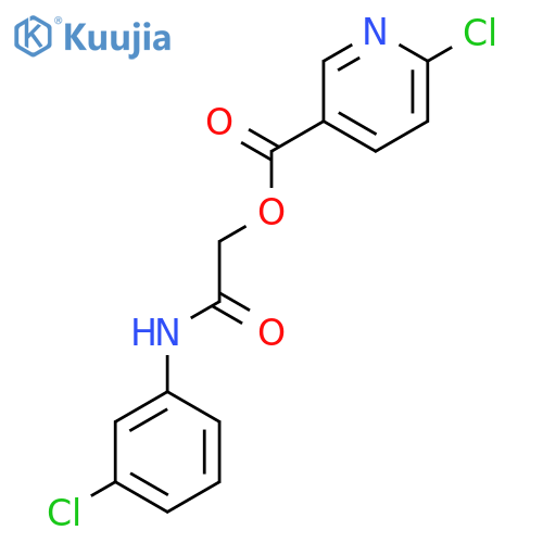 [2-(3-Chloroanilino)-2-oxoethyl] 6-chloropyridine-3-carboxylate structure