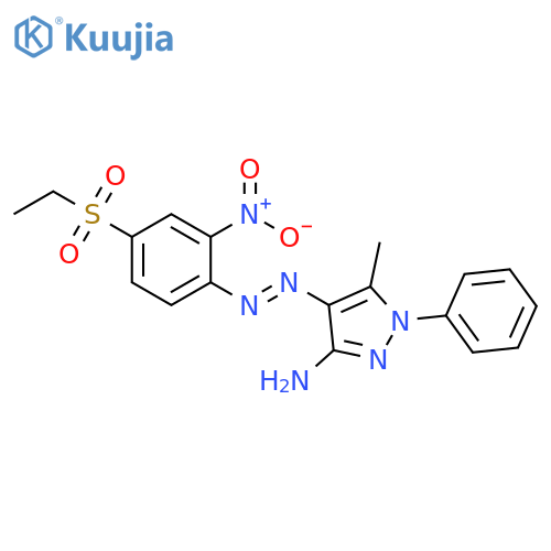 1H-Pyrazol-3-amine,4-[2-[4-(ethylsulfonyl)-2-nitrophenyl]diazenyl]-5-methyl-1-phenyl- structure