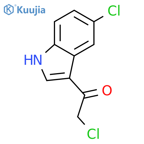 2-chloro-1-(5-chloro-1H-indol-3-yl)ethan-1-one structure