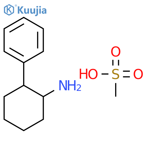 methanesulfonic acid; (1R,2S)-2-phenylcyclohexan-1-amine structure