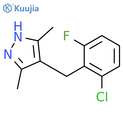 4-(2-Chloro-6-fluorobenzyl)-3,5-dimethyl-1H-pyrazole structure