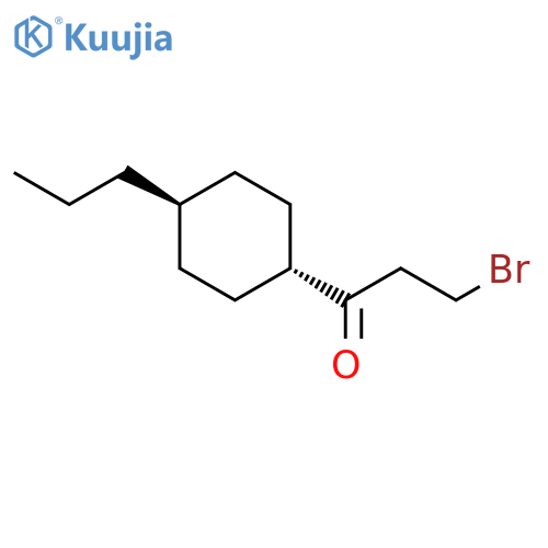 1-Propanone, 3-bromo-1-(trans-4-propylcyclohexyl)- structure