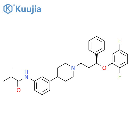 Propanamide,N-[3-[1-[(3S)-3-(2,5-difluorophenoxy)-3-phenylpropyl]-4-piperidinyl]phenyl]-2-methyl- structure