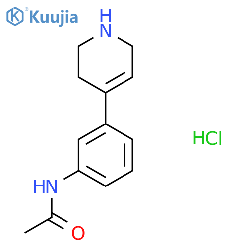 N-[3-(1,2,3,6-tetrahydropyridin-4-yl)phenyl]acetamide;hydrochloride structure