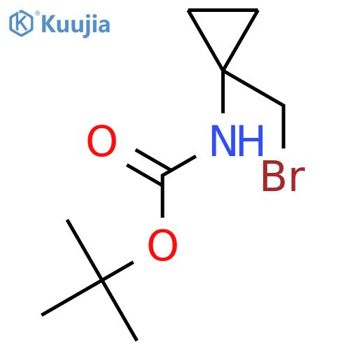 tert-butyl N-[1-(bromomethyl)cyclopropyl]carbamate structure