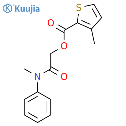 methyl(phenyl)carbamoylmethyl 3-methylthiophene-2-carboxylate structure