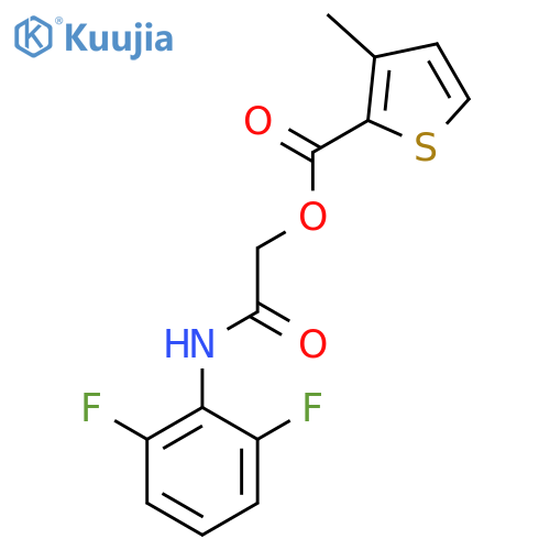 (2,6-difluorophenyl)carbamoylmethyl 3-methylthiophene-2-carboxylate structure