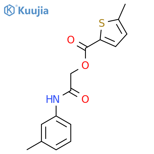 (3-methylphenyl)carbamoylmethyl 5-methylthiophene-2-carboxylate structure