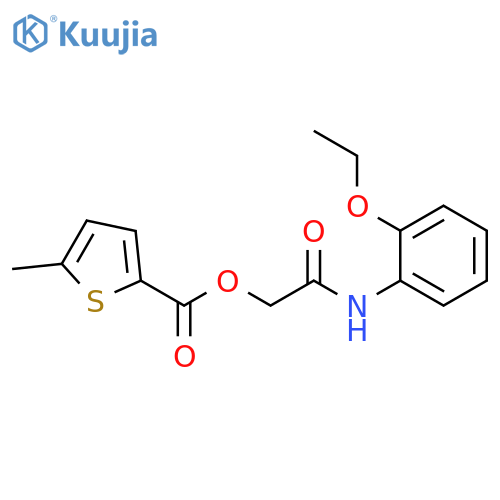 (2-ethoxyphenyl)carbamoylmethyl 5-methylthiophene-2-carboxylate structure