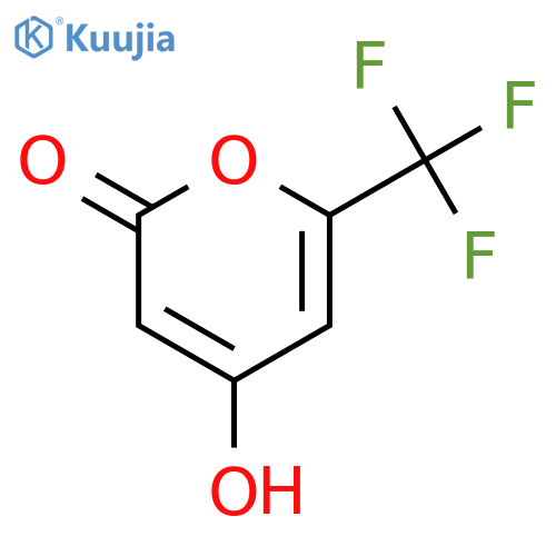 4-Hydroxy-6-(trifluoromethyl)-2H-pyran-2-one structure