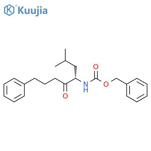 Carbamic acid, [(1S)-1-(2-methylpropyl)-2-oxo-5-phenylpentyl]-,phenylmethyl ester structure