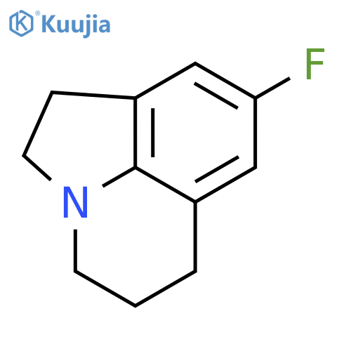 8-fluoro-1,2,5,6-tetrahydro-4H-Pyrrolo[3,2,1-ij]quinoline structure