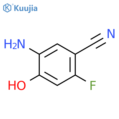 5-Amino-2-fluoro-4-hydroxy-benzonitrile structure