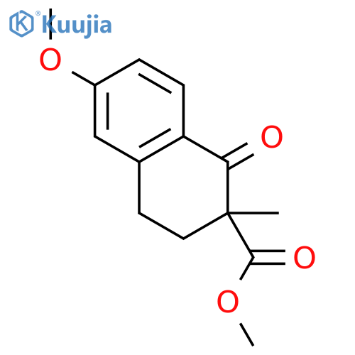 2-Naphthalenecarboxylicacid, 1,2,3,4-tetrahydro-6-methoxy-2-methyl-1-oxo-, methyl ester structure
