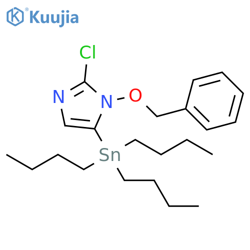 1H-Imidazole, 2-chloro-1-(phenylmethoxy)-5-(tributylstannyl)- structure