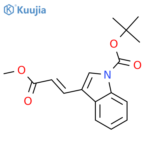 tert-Butyl 3-(3-methoxy-3-oxopropen-1-yl)indole-1-carboxylate structure