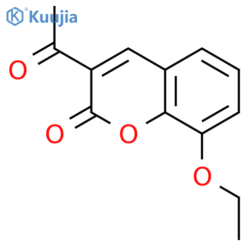 3-acetyl-8-ethoxy-2H-chromen-2-one structure