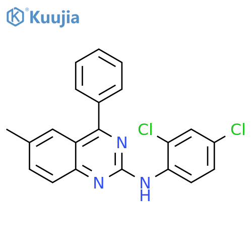 N-(2,4-dichlorophenyl)-6-methyl-4-phenylquinazolin-2-amine structure
