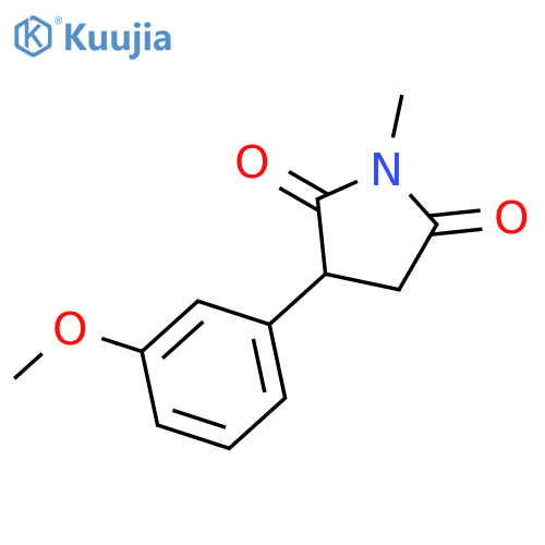 2,5-Pyrrolidinedione, 3-(3-methoxyphenyl)-1-methyl- structure