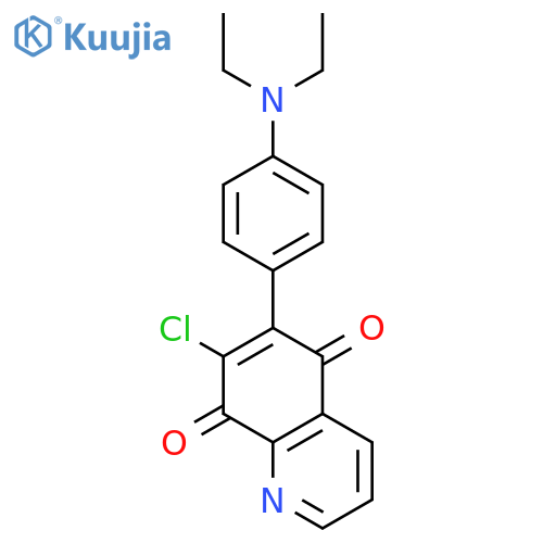 5,8-Quinolinedione,7-chloro-6-[4-(diethylamino)phenyl]- structure