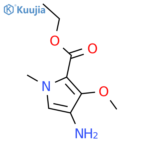 1H-Pyrrole-2-carboxylicacid, 4-amino-3-methoxy-1-methyl-, ethyl ester structure