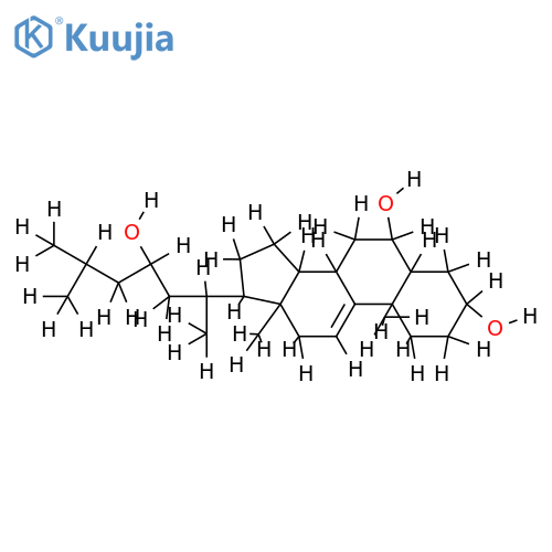 (3beta, 5alpha, 6alpha, 23ξ)-Cholest-9(11)-ene-3, 6, 23-triol structure
