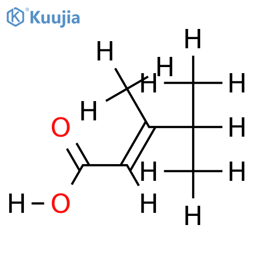 (E)-form-3,4-Dimethyl-2-pentenoic acid structure