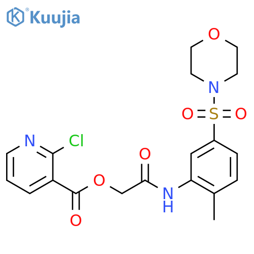 {[2-Methyl-5-(morpholine-4-sulfonyl)phenyl]carbamoyl}methyl 2-chloropyridine-3-carboxylate structure