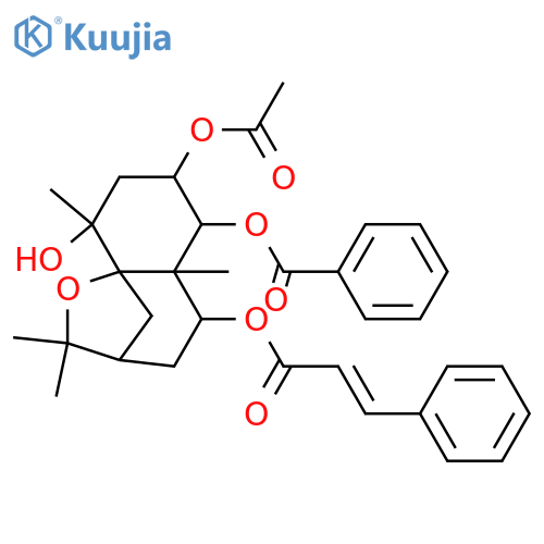 1,2,4,9-Tetrahydroxydihydro-β-agarofuran; (1α,2β,4β,9β)-form, 9-Cinnamoyl(E-), 1-benzoyl, 2-Ac structure