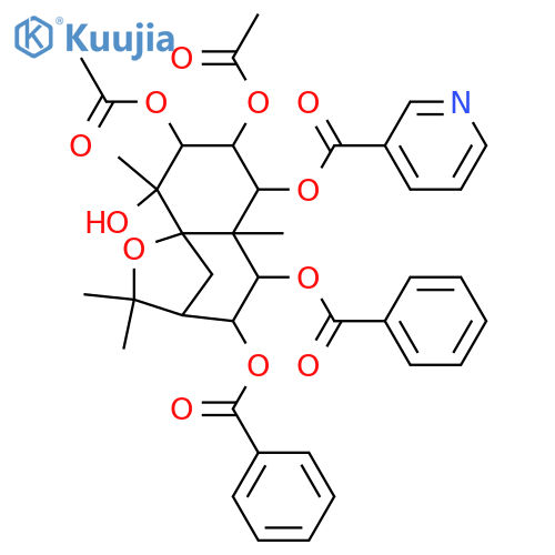 1,2,3,4,8,9-Hexahydroxydihydro-β-agarofuran; (1α,2β,3β,4β,8β,9β)-form, 1-(3-Pyridinecarbonyl), 8,9-dibenzoyl, 2,3-di-Ac structure