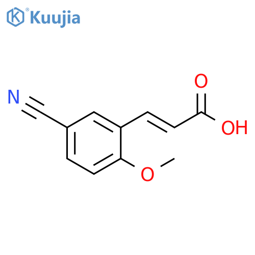 2-Propenoic acid, 3-(5-cyano-2-methoxyphenyl)-, (2E)- structure
