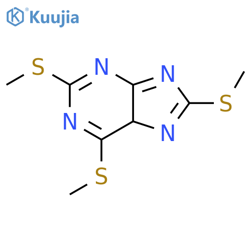 9H-Purine,2,6,8-tris(methylthio)- structure
