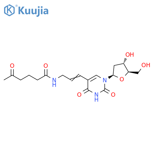 Uridine, 2'-deoxy-5-[3-[(1,5-dioxohexyl)amino]-1-propenyl]- structure