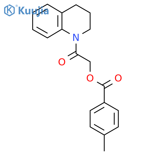 2-oxo-2-(1,2,3,4-tetrahydroquinolin-1-yl)ethyl 4-methylbenzoate structure